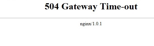 host error 504 Gateway Time-out