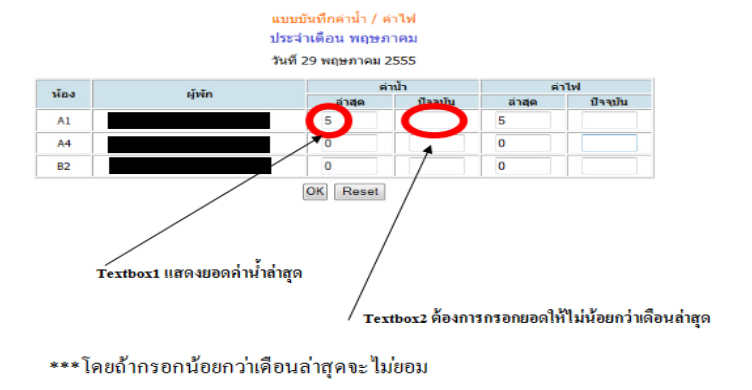 เช็คค่า textbox2 ห้ามน้อยกว่า textbox1 ถึงจะ summit ได้